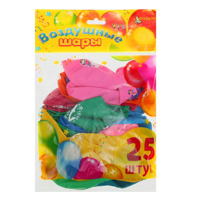 Шар воздушный 12" "Цифра 7", набор 25 шт., МИКС