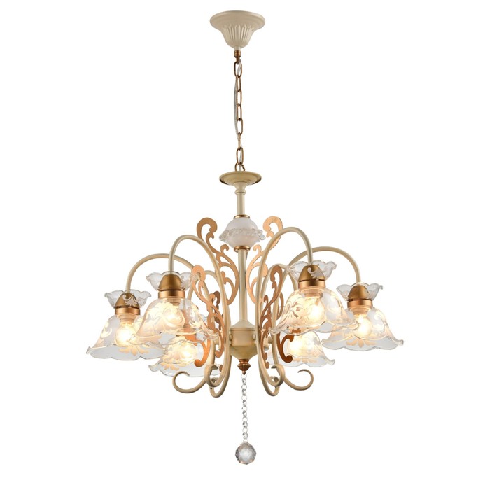 Люстра подвесная KLEO 6x60W E14 белый, матовое 63x63x104,5см