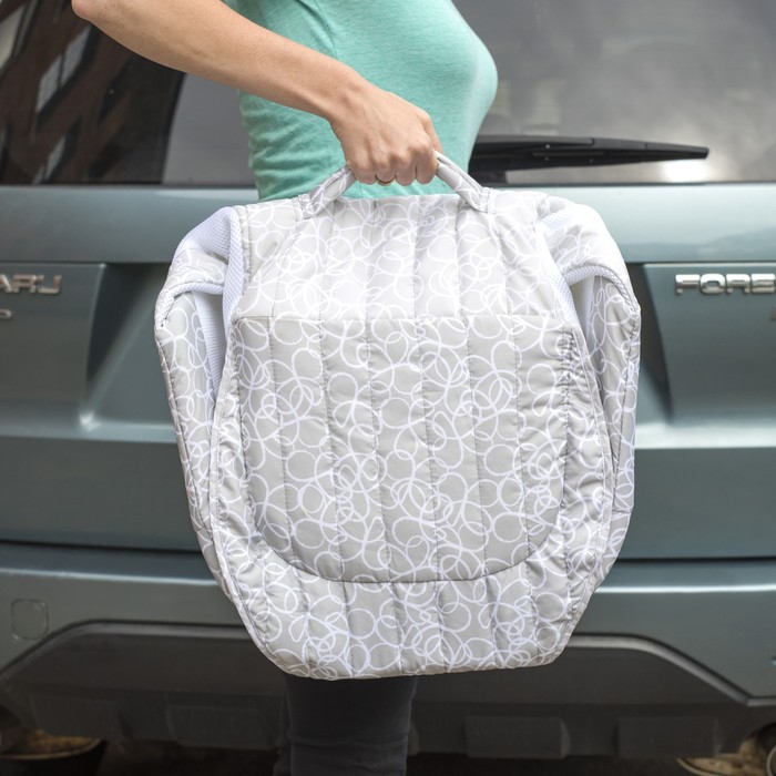 Складная кроватка Baby Delight BL серая с кружками