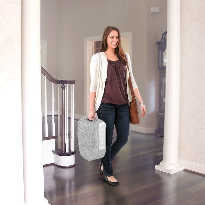 Складная кроватка Baby Delight BL серая с кружками