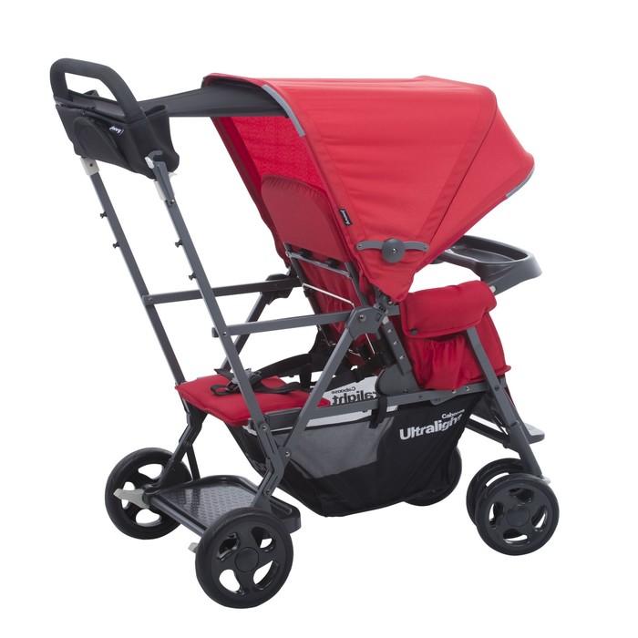 Коляска CABOOSE Graphite ULTRALIGHT красный (для двоих детей)