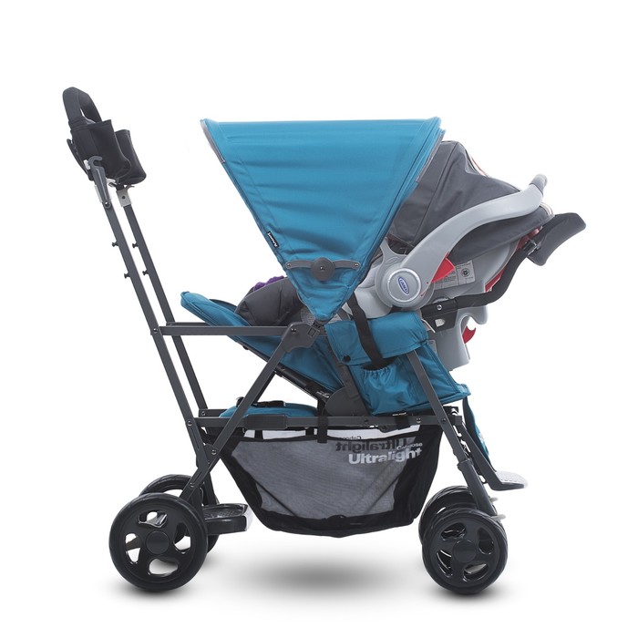 Коляска CABOOSE Graphite ULTRALIGHT голубой (для двоих детей)