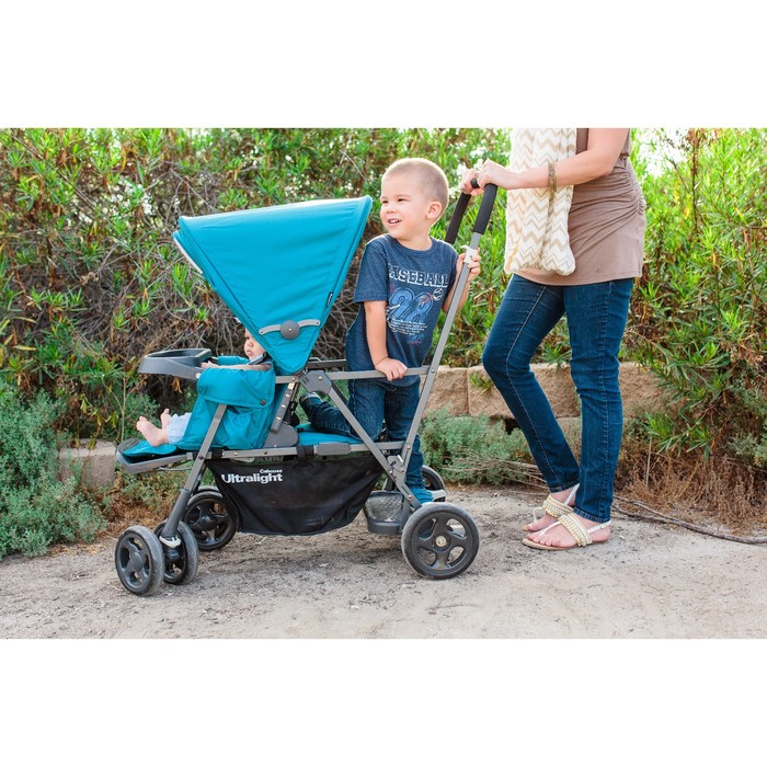 Коляска CABOOSE Graphite ULTRALIGHT голубой (для двоих детей)