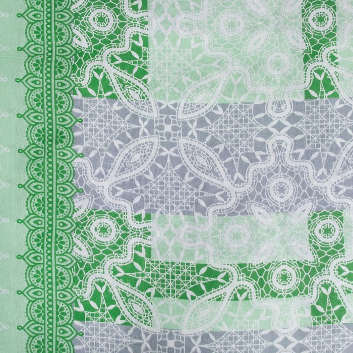 Постельное бельё 2 сп. La Marka Home рис.Кружево зеленое 175х210, 180х210, 70х70 2шт бязь 100г/м, хл100%