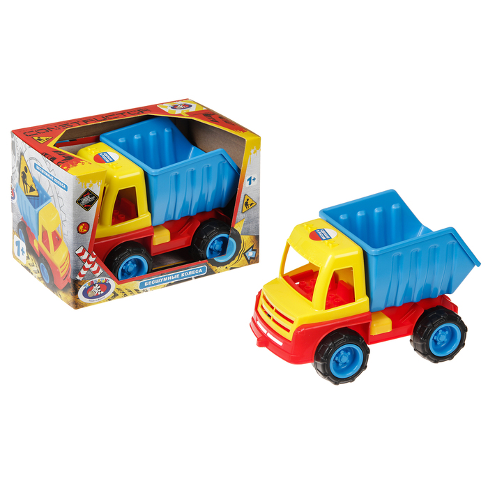 Машинка "Самосвал", на резиновых колесах, МИКС