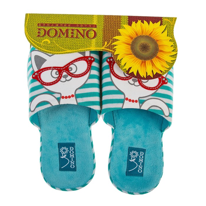 Тапочки подростковые Domino арт. DA-PL38, цвет голубой, размер 32