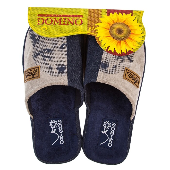 Тапочки подростковые Domino арт.DA-PM933, цвет синий, размер 40