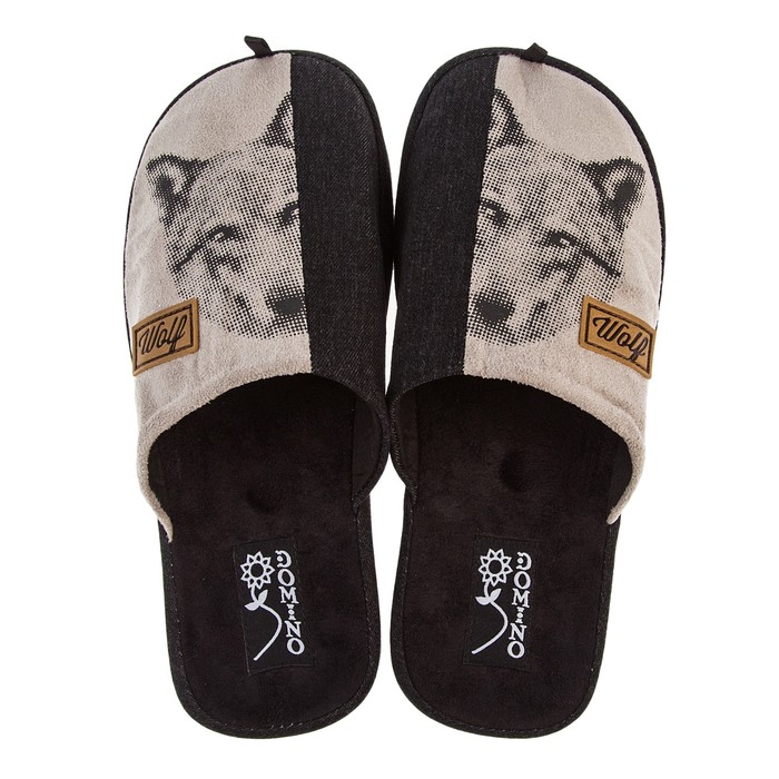 Тапочки подростковые Domino арт.DA-PM933, цвет черный, размер 39