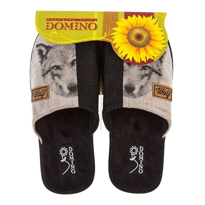 Тапочки подростковые Domino арт.DA-PM933, цвет черный, размер 39