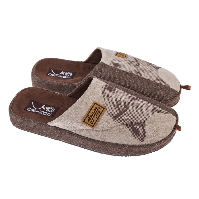 Тапочки подростковые Domino арт.DA-PM933, цвет коричневый, размер 38