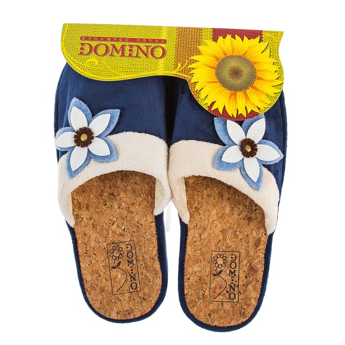 Тапочки женские Domino арт. DA-L567, цвет синий, размер 37