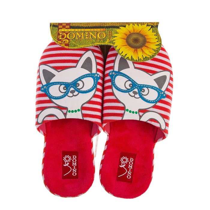 Тапочки подростковые Domino арт. DA-PL38, цвет красный, размер 33