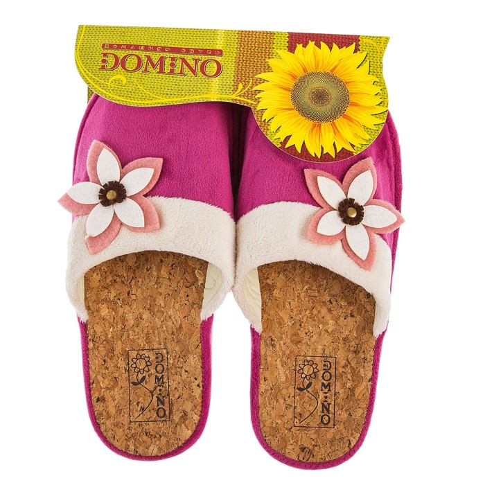 Тапочки женские Domino арт. DA-L567, цвет малиновый, размер 37