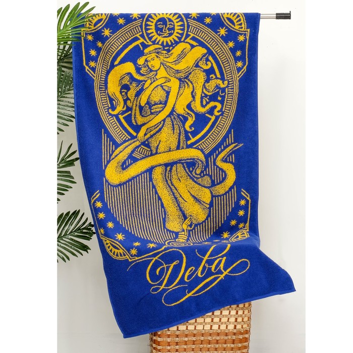 Полотенце махровое Этель "Дева" 70х130 см, 100% хлопок, 420гр/м2