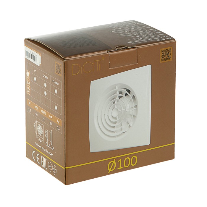 Вентилятор осевой "ЭРА" AURA 4C, 155х155 мм, d=100 мм