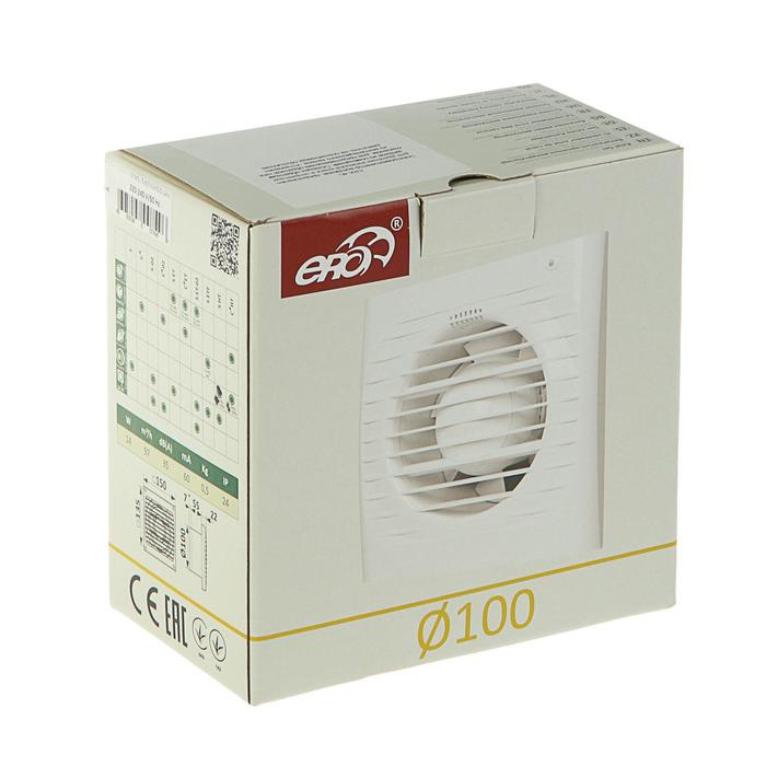 Вентилятор вытяжной ERA 4С, 150х150 мм, d=100 мм, 220‒240 В, с обратным клапаном