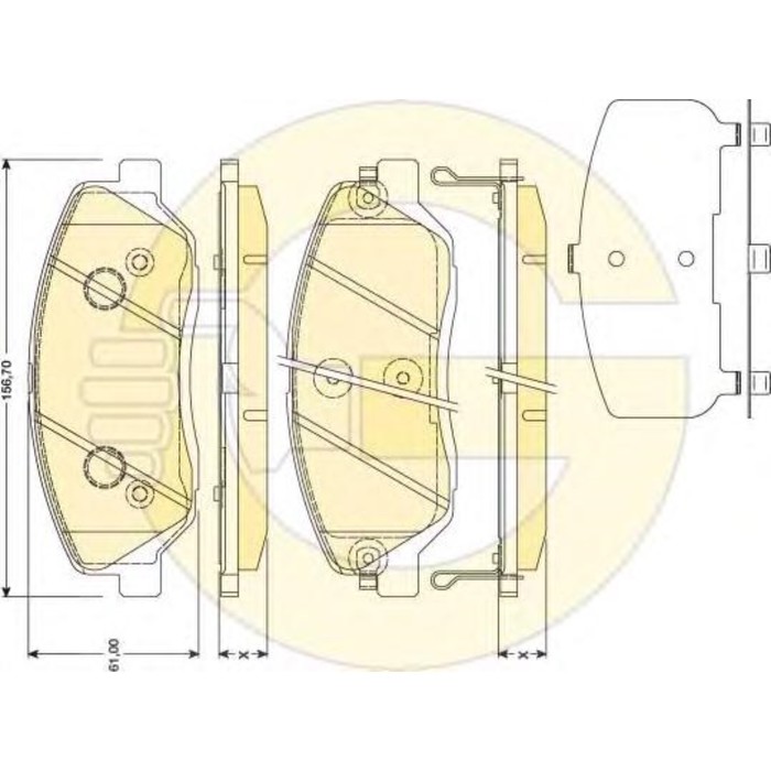 Колодки тормозные дисковые GIRLING 6134189