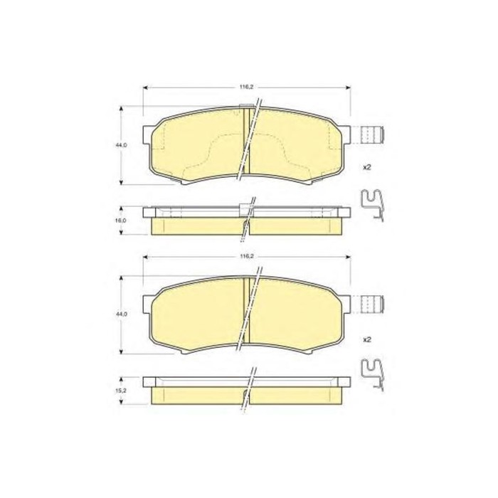 Колодки тормозные дисковые GIRLING 6131109