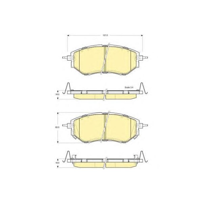 Колодки тормозные дисковые GIRLING 6133729