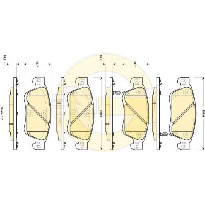 Колодки тормозные дисковые GIRLING 6135034