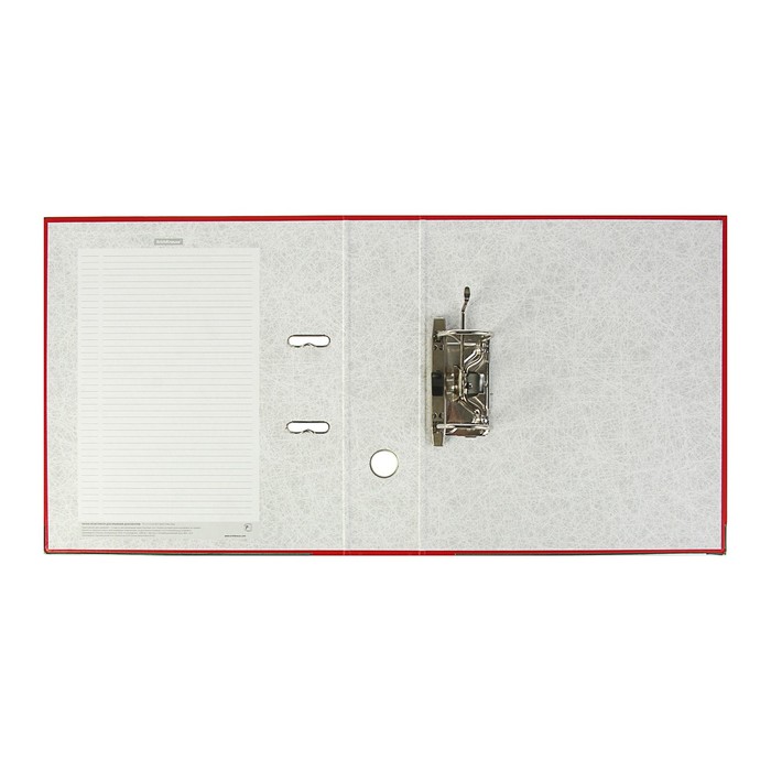 Папка-регистратор А4, 70мм "Бизнес", разборный, красный, пластиковый карман, металлический кант, картон 2мм, вместимость 450 листов