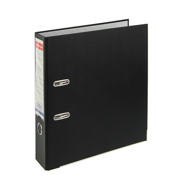 Папка-регистратор А4, 70мм "Бизнес", разборный, чёрный, пластиковый карман, металлический кант, картон 2мм, вместимость 450 листов