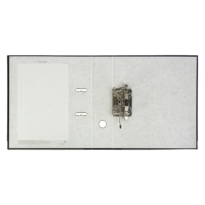 Папка-регистратор А4, 70мм "Бизнес", разборный, чёрный, пластиковый карман, металлический кант, картон 2мм, вместимость 450 листов