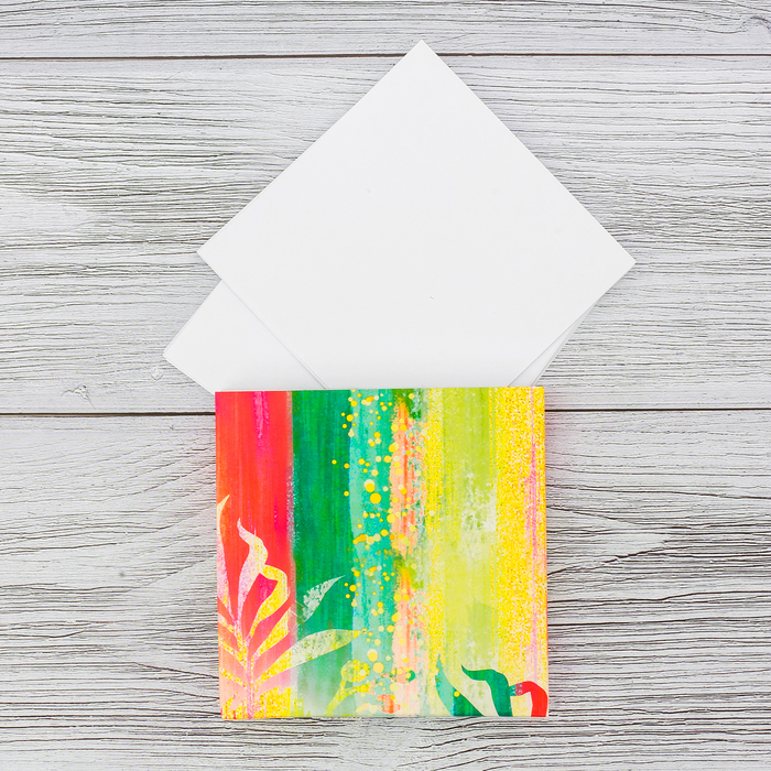 Футляр с бумажным блоком для записей "Краска"