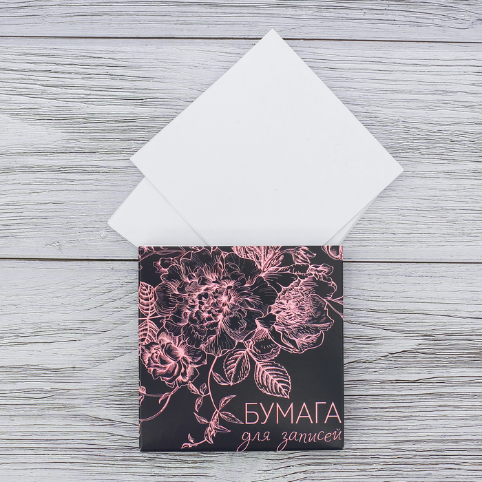 Футляр с бумажным блоком для записей "Розы"