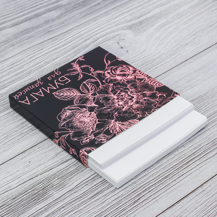 Футляр с бумажным блоком для записей "Розы"