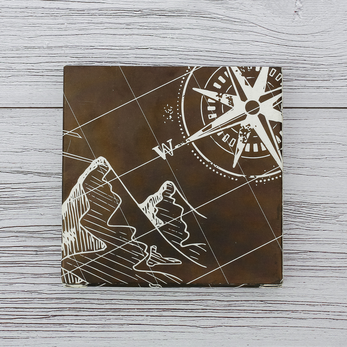 Футляр с бумажным блоком для записей "Карта"