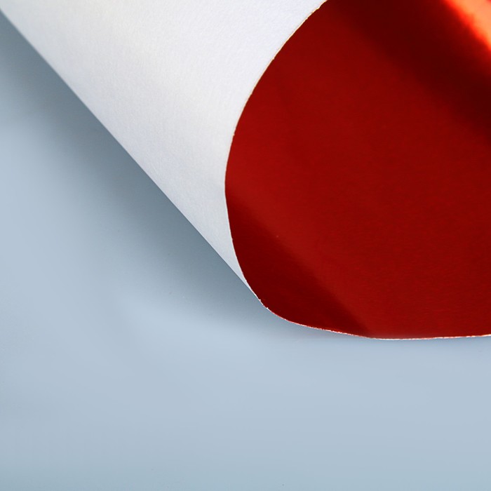 Бумага цветная Металлизированная в рулоне 1000*3000 мм Sadipal красный 12721