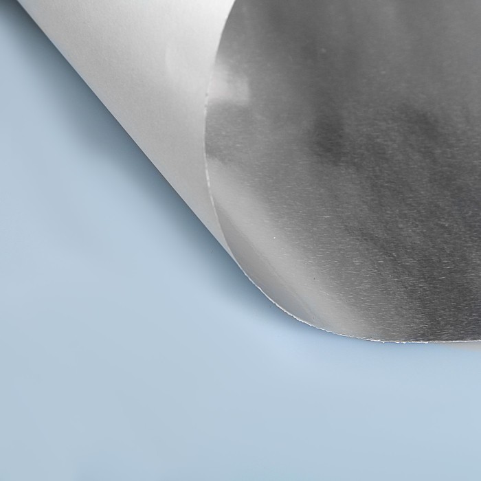 Бумага цветная Металлизированная в рулоне 1000*3000 мм Sadipal серебро 12724