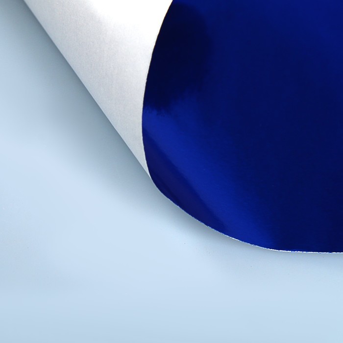 Бумага цветная Металлизированная в рулоне 1000*3000 мм Sadipal синий 12722