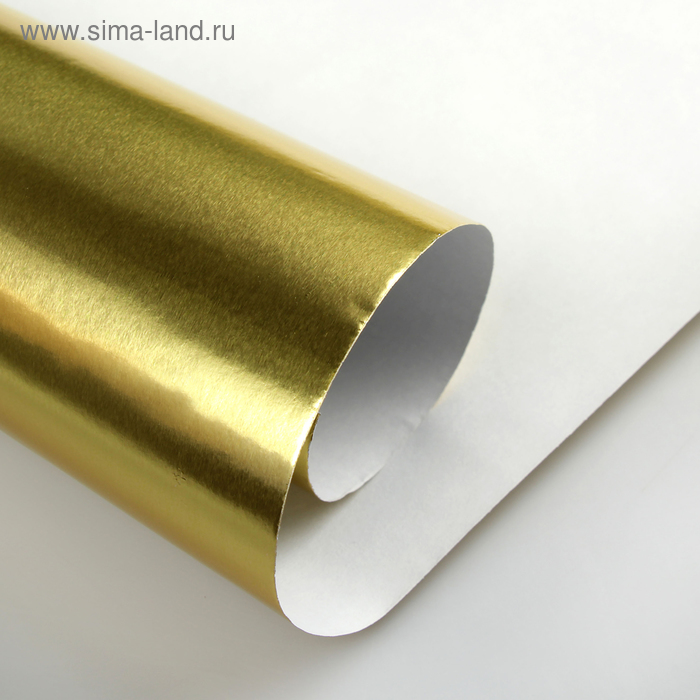 

Бумага цветная Металлизированная, в рулоне 0.5 х 2.0 м, Sadipal, золотой