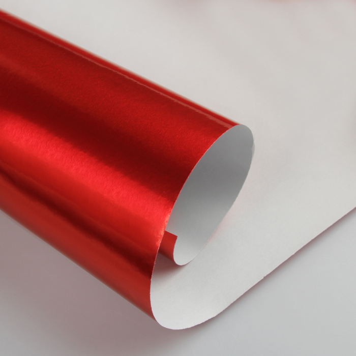 Бумага цветная Металлизированная в рулоне 500*2000 мм Sadipal красный 12744
