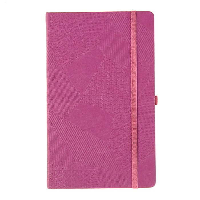 Записная книжка, твердая обложка, А5, 96 листов линейка Erich Krause BAZAR, на резинке, сиреневая