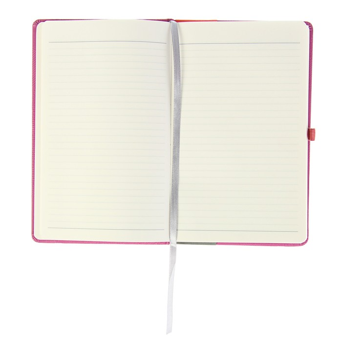 Записная книжка, твердая обложка, А5, 96 листов линейка Erich Krause BAZAR, на резинке, сиреневая