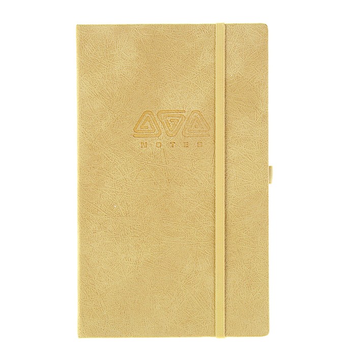 Записная книжка, твердая обложка, А5, 96 листов линейка Erich Krause ETHNIC, на резинке, бежевая