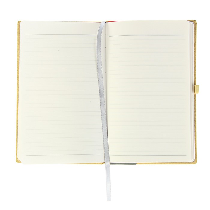 Записная книжка, твердая обложка, А5, 96 листов линейка Erich Krause ETHNIC, на резинке, бежевая