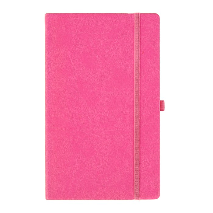 Записная книжка, твердая обложка, А5, 96 листов линейка Erich Krause FESTIVAL, на резинке, розовая