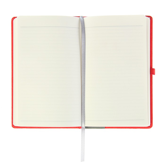 Записная книжка, твердая обложка, А5, 96 листов линейка Erich Krause PERFECT, на резинке, красная