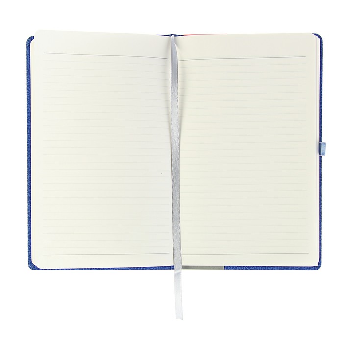 Записная книжка, твердая обложка, А5, 96 листов линейка Erich Krause PERFECT, на резинке, синяя