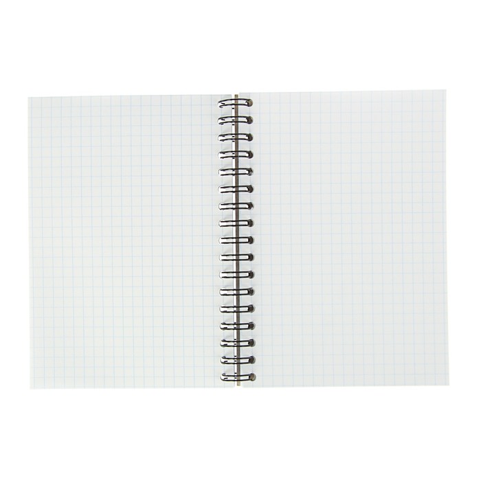 Тетрадь А6, 80 листов клетка на гребне Spiral Block, микс