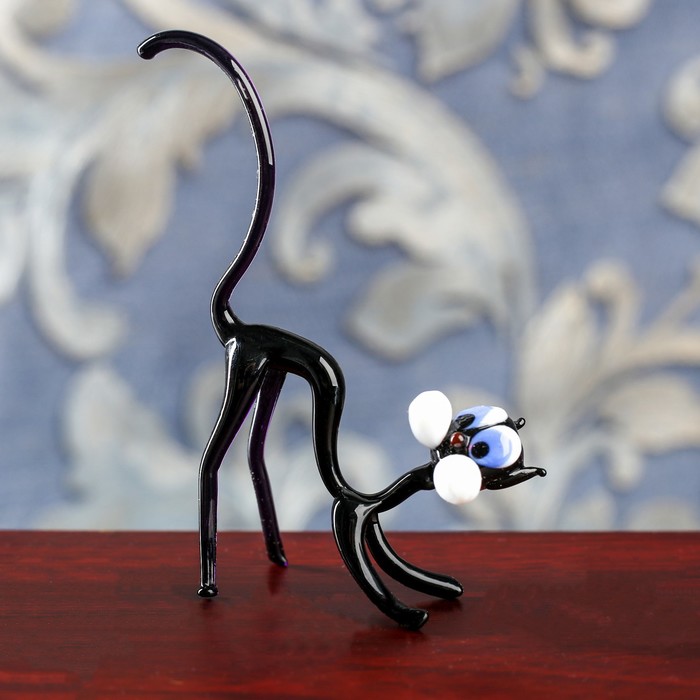 Сувенир из стекла миди "Кот", микс, 6 х 3 х 9,5 см