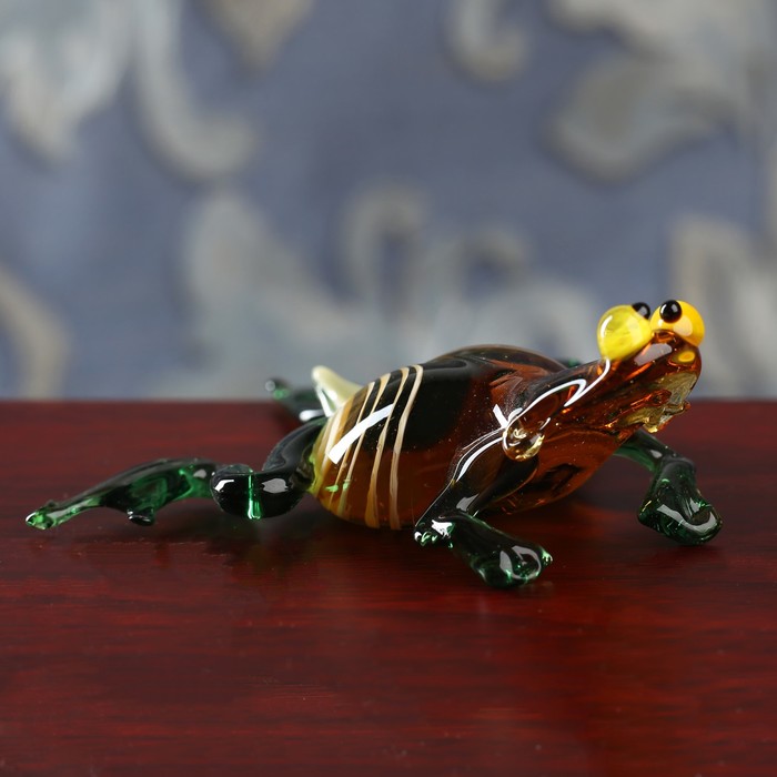 Сувенир из стекла средняя "Лягушонок", 9 х 8 х 3 см