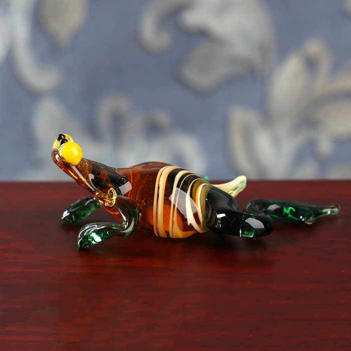 Сувенир из стекла средняя "Лягушонок", 9 х 8 х 3 см