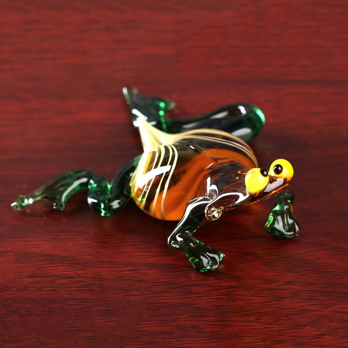 Сувенир из стекла средняя "Лягушонок", 9 х 8 х 3 см