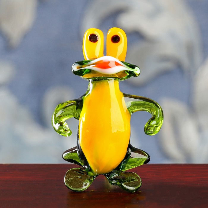 Сувенир из стекла миди "Лягушонок", 3 х 4 х 6 см