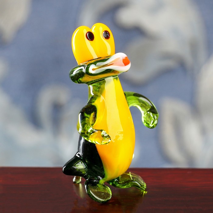 Сувенир из стекла миди "Лягушонок", 3 х 4 х 6 см